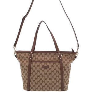 Gucci GG Monogram Joy Tote Peonia Flower Brown